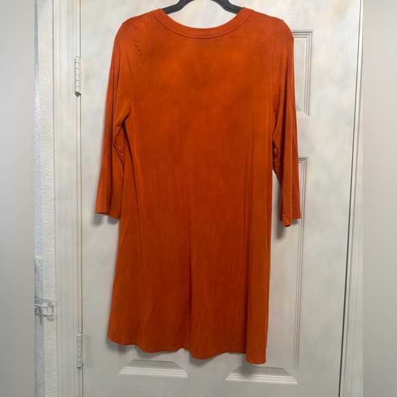 Karen Kane Orange 3/4 Sleeve Swing Tunic - Picture 2 of 4